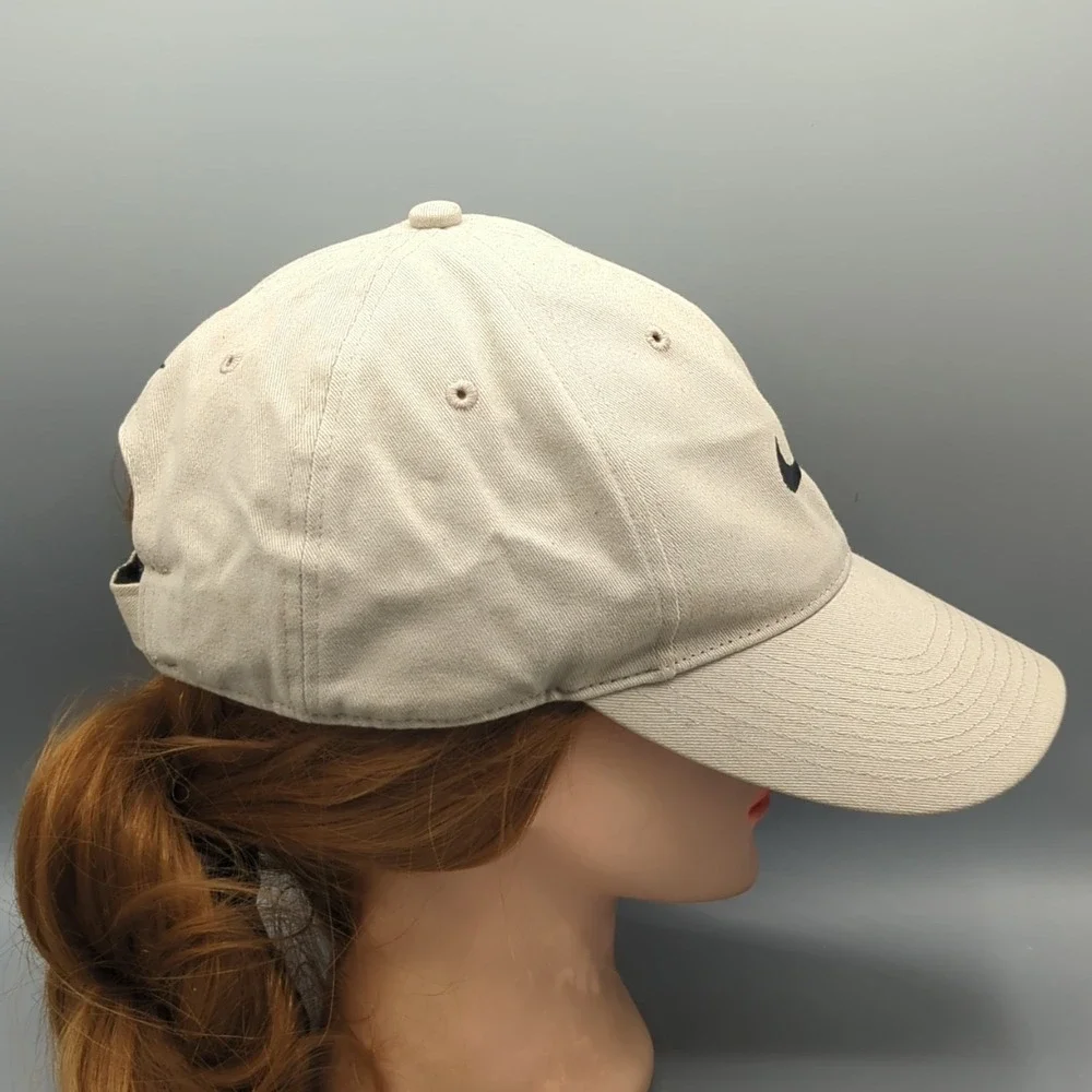 Vintage Darrell Pollack Dp9 Foundation Nike Golf Hat Cap Khaki Tan Swoosh OSFA